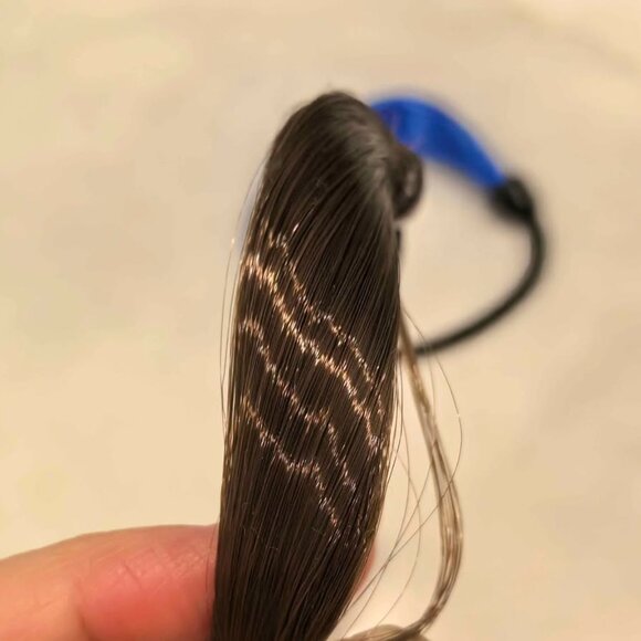 Hair Tie with Synthetic Hair - Picture 2 of 3